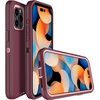 image:imageMXX Heavy Duty Made for iPhone 15 pro Case with Tempered Glass Screen Camera Lens Protector 3Layer Full Body Protection Shockproof Dustproof Cover for 15 pro Phone Case 61 AquaLight PinkPlumLight Pink