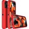 image:imageMXX Heavy Duty Made for iPhone 15 pro Case with Tempered Glass Screen Camera Lens Protector 3Layer Full Body Protection Shockproof Dustproof Cover for 15 pro Phone Case 61 AquaLight PinkRedBlack