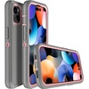 image:imageMXX Heavy Duty Made for iPhone 15 pro Case with Tempered Glass Screen Camera Lens Protector 3Layer Full Body Protection Shockproof Dustproof Cover for 15 pro Phone Case 61 AquaLight PinkGrayLight Pink