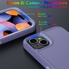 image:imageMXX Heavy Duty Made for iPhone 15 pro Case with Tempered Glass Screen Camera Lens Protector 3Layer Full Body Protection Shockproof Dustproof Cover for 15 pro Phone Case 61 AquaLight PinkLight Purple