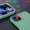 image:imageMXX Heavy Duty Made for iPhone 15 pro Case with Tempered Glass Screen Camera Lens Protector 3Layer Full Body Protection Shockproof Dustproof Cover for 15 pro Phone Case 61 AquaLight PinkAquaLight Pink