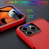 image:imageMXX Heavy Duty Made for iPhone 15 pro Case with Tempered Glass Screen Camera Lens Protector 3Layer Full Body Protection Shockproof Dustproof Cover for 15 pro Phone Case 61 AquaLight PinkRedBlack