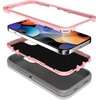 image:imageMXX Heavy Duty Made for iPhone 15 pro Case with Tempered Glass Screen Camera Lens Protector 3Layer Full Body Protection Shockproof Dustproof Cover for 15 pro Phone Case 61 AquaLight PinkGrayLight Pink