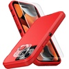 image:imageMXX Heavy Duty Made for iPhone 15 pro Case with Tempered Glass Screen Camera Lens Protector 3Layer Full Body Protection Shockproof Dustproof Cover for 15 pro Phone Case 61 AquaLight PinkRedBlack