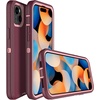 image:imageMXX Heavy Duty Made for iPhone 15 pro Case with Tempered Glass Screen Camera Lens Protector 3Layer Full Body Protection Shockproof Dustproof Cover for 15 pro Phone Case 61 AquaLight PinkPlumLight Pink