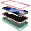 image:imageMXX Heavy Duty Made for iPhone 15 pro Case with Tempered Glass Screen Camera Lens Protector 3Layer Full Body Protection Shockproof Dustproof Cover for 15 pro Phone Case 61 AquaLight PinkAquaLight Pink