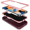 image:imageMXX Heavy Duty Made for iPhone 15 pro Case with Tempered Glass Screen Camera Lens Protector 3Layer Full Body Protection Shockproof Dustproof Cover for 15 pro Phone Case 61 AquaLight PinkPlumLight Pink