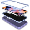 image:imageMXX Heavy Duty Made for iPhone 15 pro Case with Tempered Glass Screen Camera Lens Protector 3Layer Full Body Protection Shockproof Dustproof Cover for 15 pro Phone Case 61 AquaLight PinkLight Purple