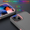 image:imageMXX Heavy Duty Made for iPhone 15 pro Case with Tempered Glass Screen Camera Lens Protector 3Layer Full Body Protection Shockproof Dustproof Cover for 15 pro Phone Case 61 AquaLight PinkGrayLight Pink