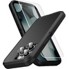 image:imageMXX Heavy Duty Made for iPhone 15 pro Case with Tempered Glass Screen Camera Lens Protector 3Layer Full Body Protection Shockproof Dustproof Cover for 15 pro Phone Case 61 AquaLight PinkBlack