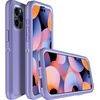 image:imageMXX Heavy Duty Made for iPhone 15 pro Case with Tempered Glass Screen Camera Lens Protector 3Layer Full Body Protection Shockproof Dustproof Cover for 15 pro Phone Case 61 AquaLight PinkLight Purple