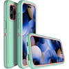 image:imageMXX Heavy Duty Made for iPhone 15 pro Case with Tempered Glass Screen Camera Lens Protector 3Layer Full Body Protection Shockproof Dustproof Cover for 15 pro Phone Case 61 AquaLight PinkAquaLight Pink
