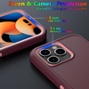 image:imageMXX Heavy Duty Made for iPhone 15 pro Case with Tempered Glass Screen Camera Lens Protector 3Layer Full Body Protection Shockproof Dustproof Cover for 15 pro Phone Case 61 AquaLight PinkPlumLight Pink