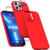 image:imageMXX Silicone Case for iPhone 13 Pro Max WScreen amp Camera Lens Protector Phone Cover Soft AntiScratch Microfiber Lining Liquid Gel Finish Coating FullBody Protective 67 Red