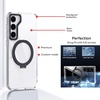 image:imageMXX Slim Design Samsung Galaxy s24 Ultra case with Builtin 360 Rotating Ring Stand Compatible with MagSafe Transparent Back Cover PurpleBlack