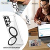 image:imageMXX Slim Design Samsung Galaxy s24 Ultra case with Builtin 360 Rotating Ring Stand Compatible with MagSafe Transparent Back Cover PurpleBlack