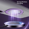 image:imageMXX Slim Design Samsung Galaxy s24 Ultra case with Builtin 360 Rotating Ring Stand Compatible with MagSafe Transparent Back Cover PurplePurple