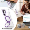 image:imageMXX Slim Design Samsung Galaxy s24 Ultra case with Builtin 360 Rotating Ring Stand Compatible with MagSafe Transparent Back Cover PurplePurple