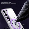 image:imageMXX Slim Design Samsung Galaxy s24 Ultra case with Builtin 360 Rotating Ring Stand Compatible with MagSafe Transparent Back Cover PurplePurple