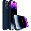 image:imageMXX for iPhone 13 pro Max Case  Soft Silicone Case with Screen Protector and Camera Lens Protector  Microfiber Lining AntiScratch Fullbody Protective Made for 13 pro Max Phone Case 67Navy Blue