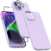 image:imageMXX for iPhone 13 pro Max Case  Soft Silicone Case with Screen Protector and Camera Lens Protector  Microfiber Lining AntiScratch Fullbody Protective Made for 13 pro Max Phone Case 67Lilac