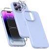 image:imageMXX for iPhone 13 pro Max Case  Soft Silicone Case with Screen Protector and Camera Lens Protector  Microfiber Lining AntiScratch Fullbody Protective Made for 13 pro Max Phone Case 67Clove Purple