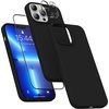 image:imageMXX for iPhone 13 pro Max Case  Soft Silicone Case with Screen Protector and Camera Lens Protector  Microfiber Lining AntiScratch Fullbody Protective Made for 13 pro Max Phone Case 67Black