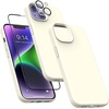 image:imageMXX for iPhone 13 pro Max Case  Soft Silicone Case with Screen Protector and Camera Lens Protector  Microfiber Lining AntiScratch Fullbody Protective Made for 13 pro Max Phone Case 67Antique White