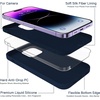 image:imageMXX for iPhone 13 pro Max Case  Soft Silicone Case with Screen Protector and Camera Lens Protector  Microfiber Lining AntiScratch Fullbody Protective Made for 13 pro Max Phone Case 67Navy Blue