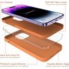 image:imageMXX for iPhone 13 pro Max Case  Soft Silicone Case with Screen Protector and Camera Lens Protector  Microfiber Lining AntiScratch Fullbody Protective Made for 13 pro Max Phone Case 67Kumquat