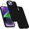 image:imageMXX for iPhone 13 pro Max Case  Soft Silicone Case with Screen Protector and Camera Lens Protector  Microfiber Lining AntiScratch Fullbody Protective Made for 13 pro Max Phone Case 67Black