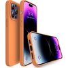 image:imageMXX for iPhone 13 pro Max Case  Soft Silicone Case with Screen Protector and Camera Lens Protector  Microfiber Lining AntiScratch Fullbody Protective Made for 13 pro Max Phone Case 67Kumquat