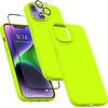 image:imageMXX for iPhone 13 pro Max Case  Soft Silicone Case with Screen Protector and Camera Lens Protector  Microfiber Lining AntiScratch Fullbody Protective Made for 13 pro Max Phone Case 67Fluorescent Yellow