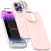 image:imageMXX for iPhone 13 pro Max Case  Soft Silicone Case with Screen Protector and Camera Lens Protector  Microfiber Lining AntiScratch Fullbody Protective Made for 13 pro Max Phone Case 67Sand Pink
