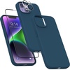 image:imageMXX for iPhone 13 pro Max Case  Soft Silicone Case with Screen Protector and Camera Lens Protector  Microfiber Lining AntiScratch Fullbody Protective Made for 13 pro Max Phone Case 67Cobalt Blue
