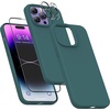 image:imageMXX for iPhone 13 pro Max Case  Soft Silicone Case with Screen Protector and Camera Lens Protector  Microfiber Lining AntiScratch Fullbody Protective Made for 13 pro Max Phone Case 67Midnight Green