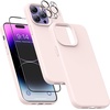 image:imageMXX for iPhone 13 pro Max Case  Soft Silicone Case with Screen Protector and Camera Lens Protector  Microfiber Lining AntiScratch Fullbody Protective Made for 13 pro Max Phone Case 67Morandi Pink