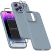 image:imageMXX for iPhone 13 pro Max Case  Soft Silicone Case with Screen Protector and Camera Lens Protector  Microfiber Lining AntiScratch Fullbody Protective Made for 13 pro Max Phone Case 67Lavender Grey