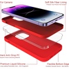 image:imageMXX for iPhone 13 pro Max Case  Soft Silicone Case with Screen Protector and Camera Lens Protector  Microfiber Lining AntiScratch Fullbody Protective Made for 13 pro Max Phone Case 67Red