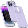 image:imageMXX for iPhone 13 pro Max Case  Soft Silicone Case with Screen Protector and Camera Lens Protector  Microfiber Lining AntiScratch Fullbody Protective Made for 13 pro Max Phone Case 67Lilac