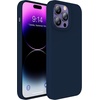 image:imageMXX for iPhone 13 pro Max Case  Soft Silicone Case with Screen Protector and Camera Lens Protector  Microfiber Lining AntiScratch Fullbody Protective Made for 13 pro Max Phone Case 67Navy Blue