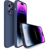 image:imageMXX for iPhone 13 pro Max Case  Soft Silicone Case with Screen Protector and Camera Lens Protector  Microfiber Lining AntiScratch Fullbody Protective Made for 13 pro Max Phone Case 67Midnight Blue
