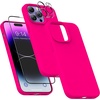 image:imageMXX for iPhone 13 pro Max Case  Soft Silicone Case with Screen Protector and Camera Lens Protector  Microfiber Lining AntiScratch Fullbody Protective Made for 13 pro Max Phone Case 67Hot Pink