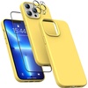 image:imageMXX for iPhone 13 pro Max Case  Soft Silicone Case with Screen Protector and Camera Lens Protector  Microfiber Lining AntiScratch Fullbody Protective Made for 13 pro Max Phone Case 67Yellow