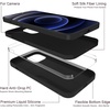 image:imageMXX for iPhone 13 pro Max Case  Soft Silicone Case with Screen Protector and Camera Lens Protector  Microfiber Lining AntiScratch Fullbody Protective Made for 13 pro Max Phone Case 67Black