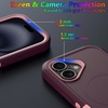 image:imageMXX for iPhone 16 Plus Case Heavy Duty 3Layer Rugged Cover with Tempered Glass Screen Protector Shockproof Dustproof AntiDrop Full Body Protection 67  PlumLight PinkPlumLight Pink