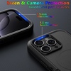 image:imageMXX for iPhone 16 Plus Case Heavy Duty 3Layer Rugged Cover with Tempered Glass Screen Protector Shockproof Dustproof AntiDrop Full Body Protection 67  PlumLight PinkBlack