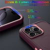 image:imageMXX for iPhone 16 Plus Case Heavy Duty 3Layer Rugged Cover with Tempered Glass Screen Protector Shockproof Dustproof AntiDrop Full Body Protection 67  PlumLight PinkPlumLight Pink