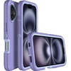image:imageMXX for iPhone 16 Plus Case Heavy Duty 3Layer Rugged Cover with Tempered Glass Screen Protector Shockproof Dustproof AntiDrop Full Body Protection 67  PlumLight PinkLight Purple