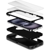 image:imageMXX for iPhone 16 Plus Case Heavy Duty 3Layer Rugged Cover with Tempered Glass Screen Protector Shockproof Dustproof AntiDrop Full Body Protection 67  PlumLight PinkBlack